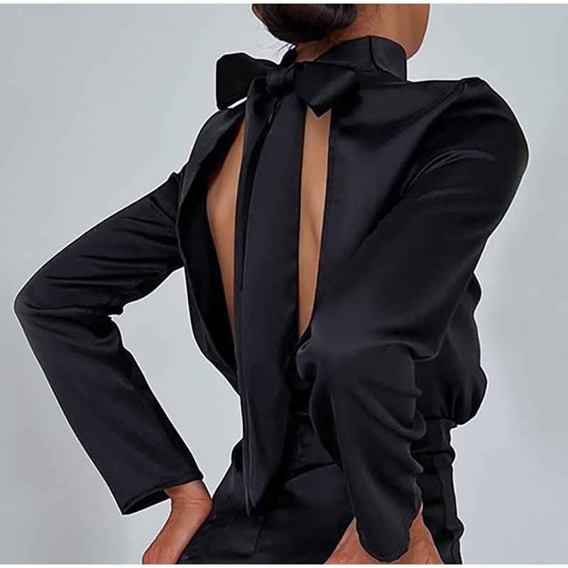 GR | Elegant roll-neck dress with ruching
