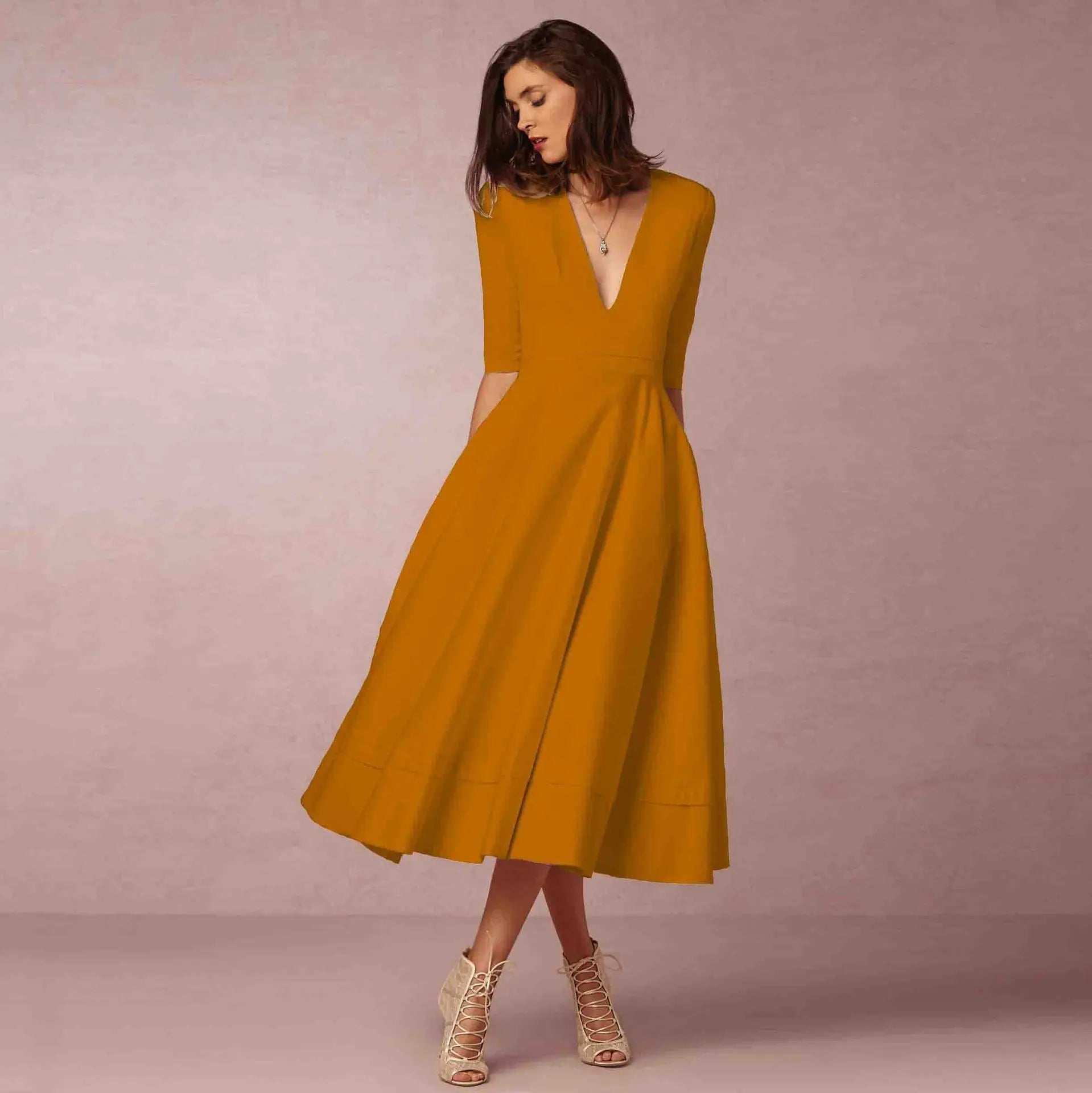GR | Elegante Lange Damenkleid