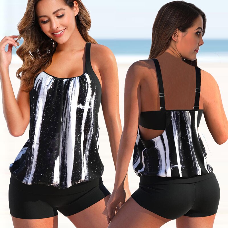 GR Tankini Set | Summery two-tone tankini set