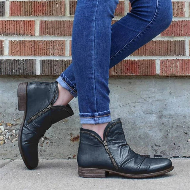 GR - Women's Zipper Ankle Boots