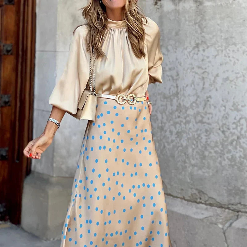 GR | Boho satin skirt