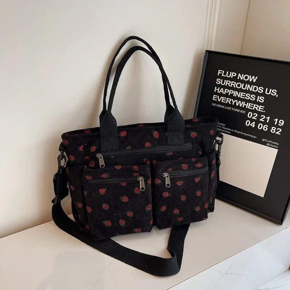GR | Strawberry Corduroy Bag