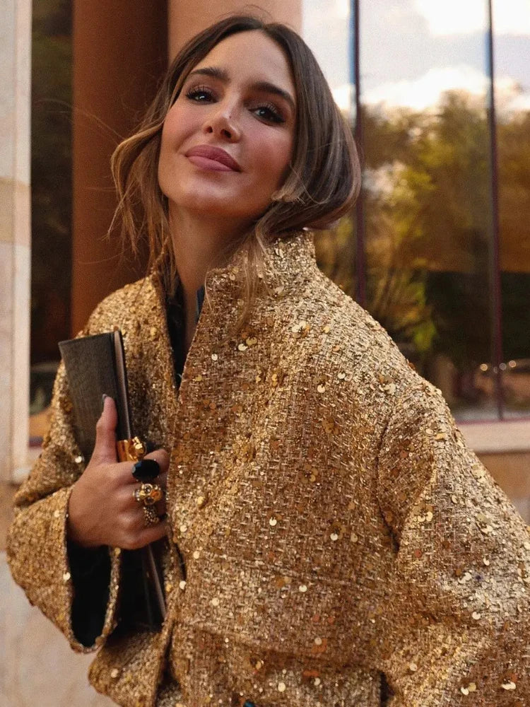GR | Sequin bomber jacket