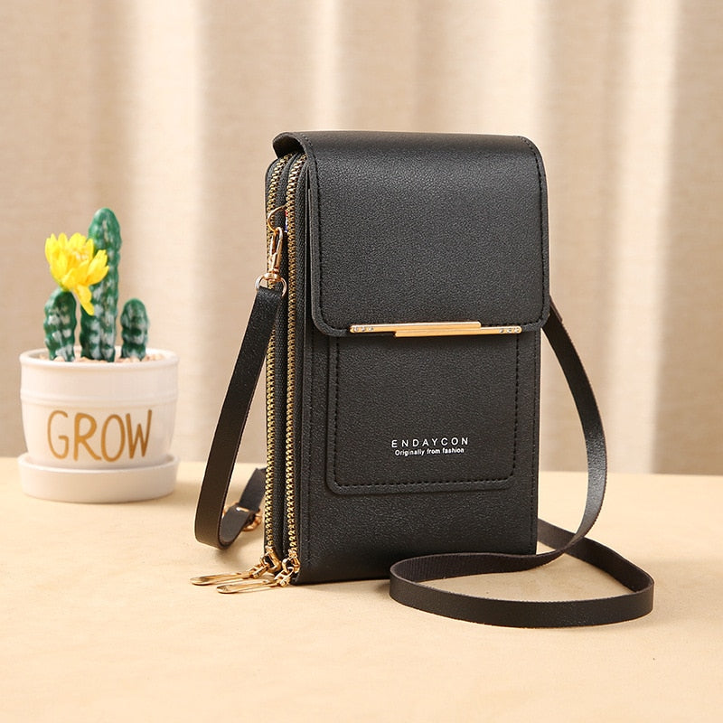 GR Leather Smartphone Clutch | Women's Handbag with Touchscreen Window