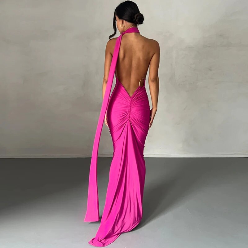 GR | Elegante Bodycon-Kleid mit Einem Schulter Rückehoch