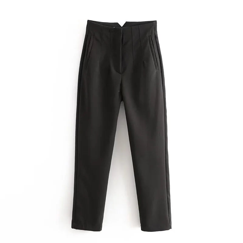 GR Vintage Hose mit geradem Reißverschluss und erhöhter Taille