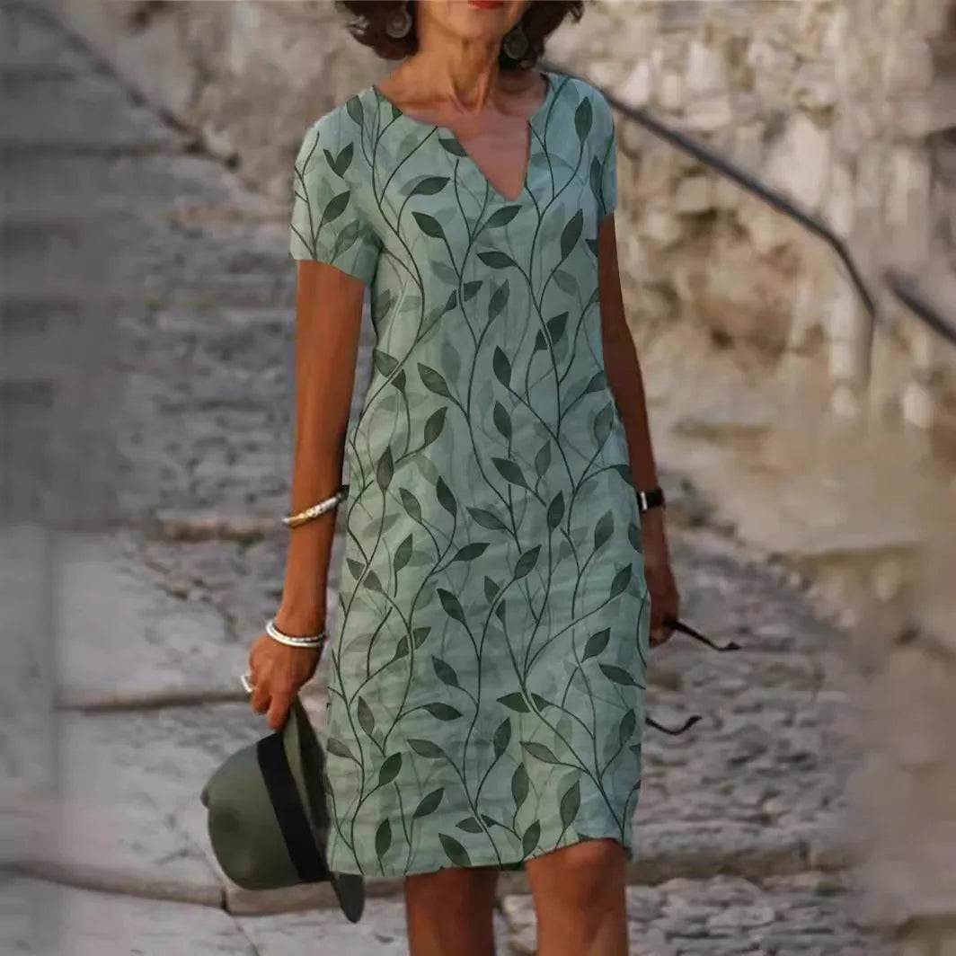 GR | Vintage Floral V-Neck Long Dress