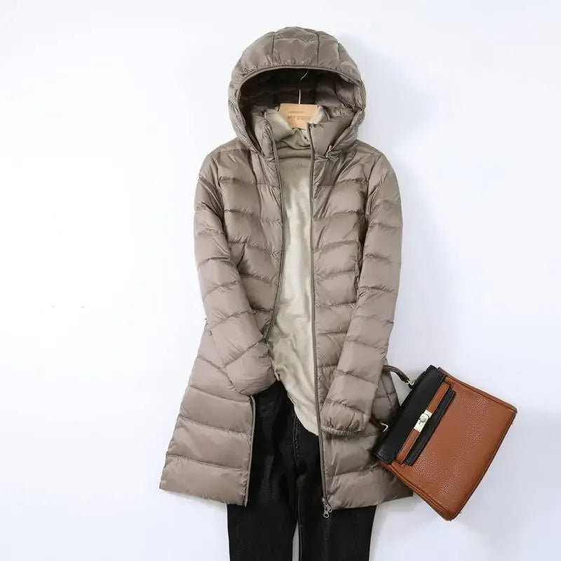 GR - Women's wearable puffer coat with detachable hood
