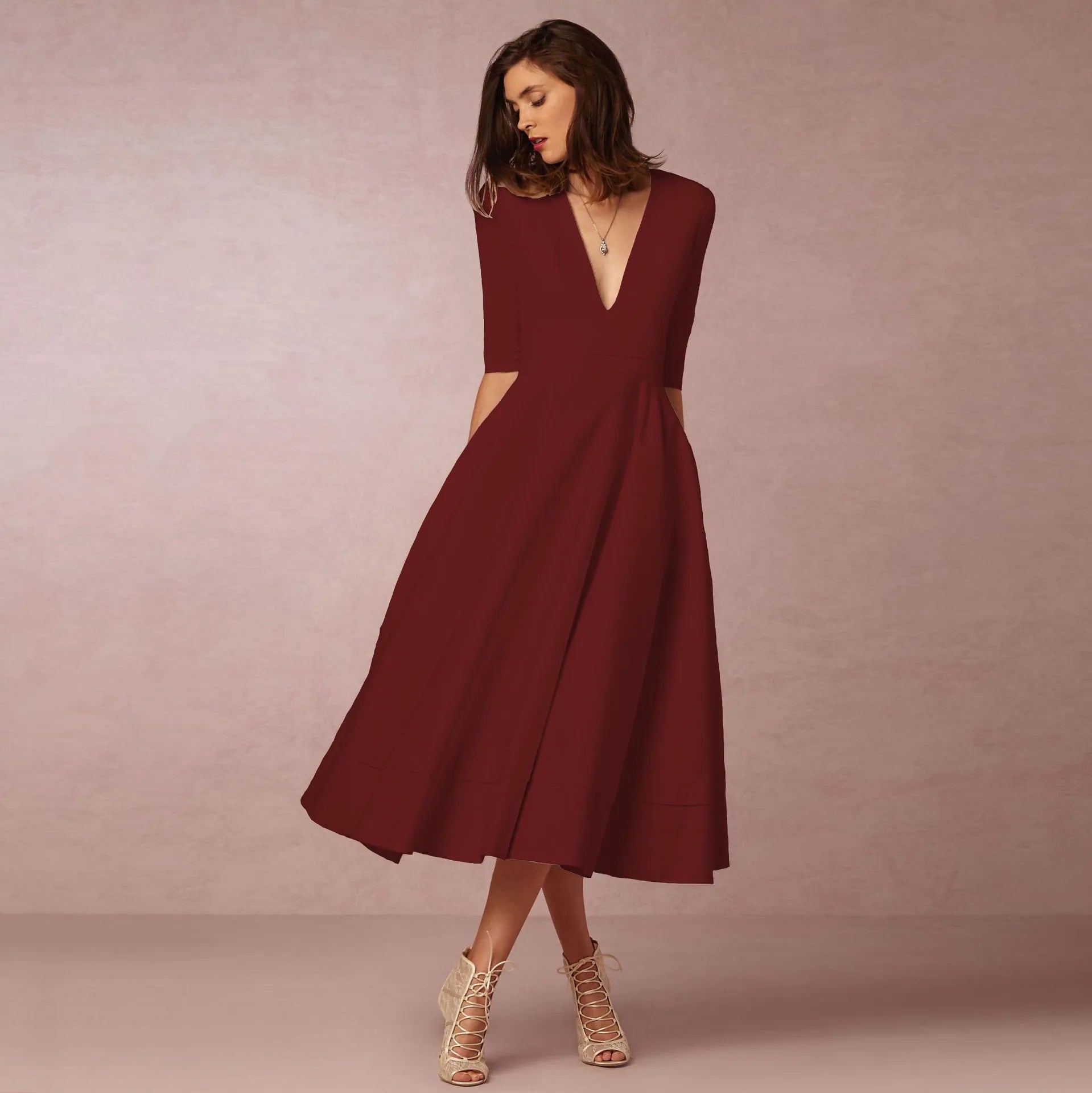 GR | Elegante Lange Damenkleid