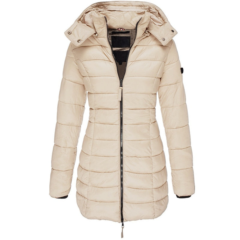 GR Women's Parka Coat | Long winter jacket with hood and down filling