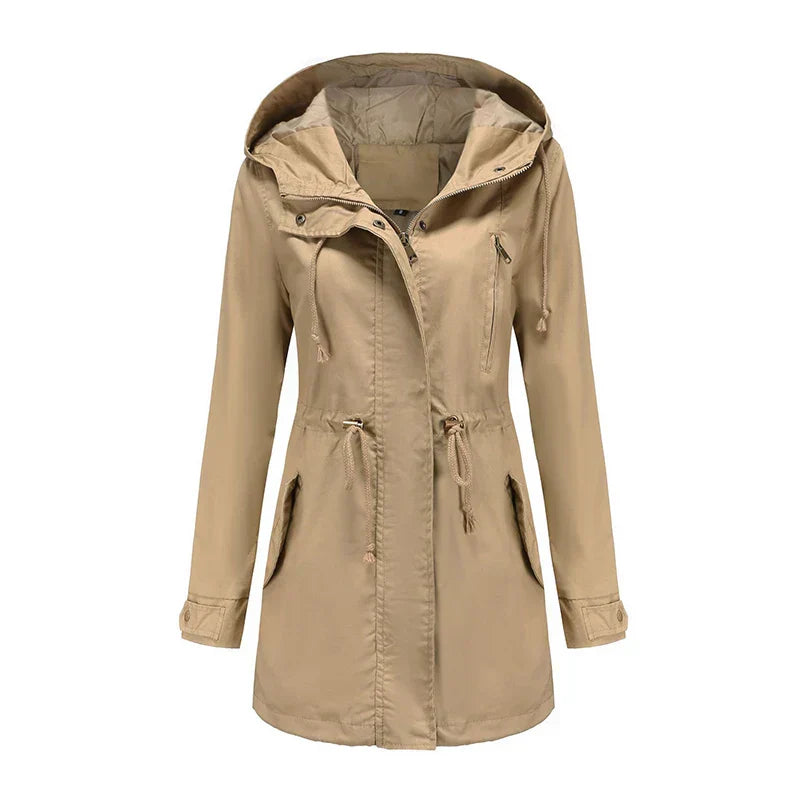 GR | Cotton Trench Coat with Hood