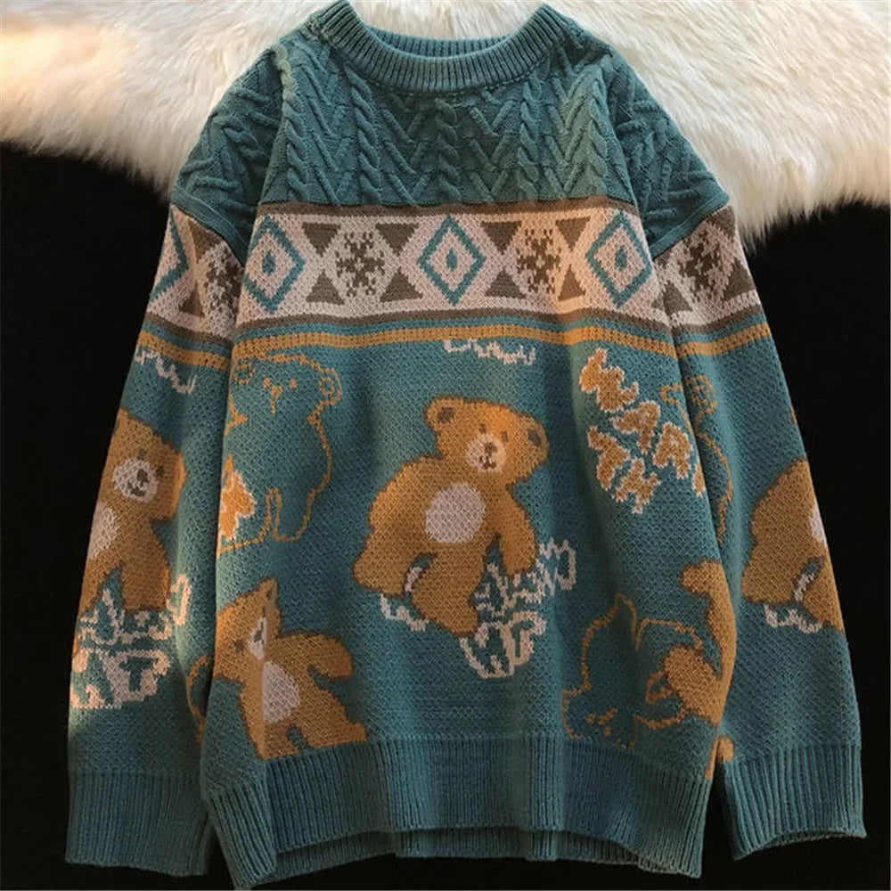 GR - Ugly Christmas Sweater - Cute Bear Sweater for Couples 