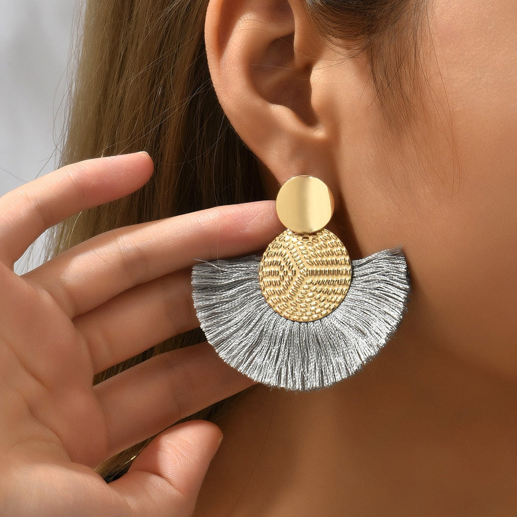 GR Striking Old Country Pendants: Fashion Boho Tassel Earrings