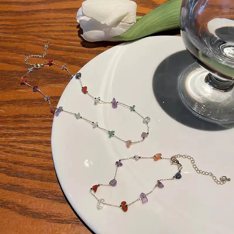GR | Elegant natural gemstone necklace