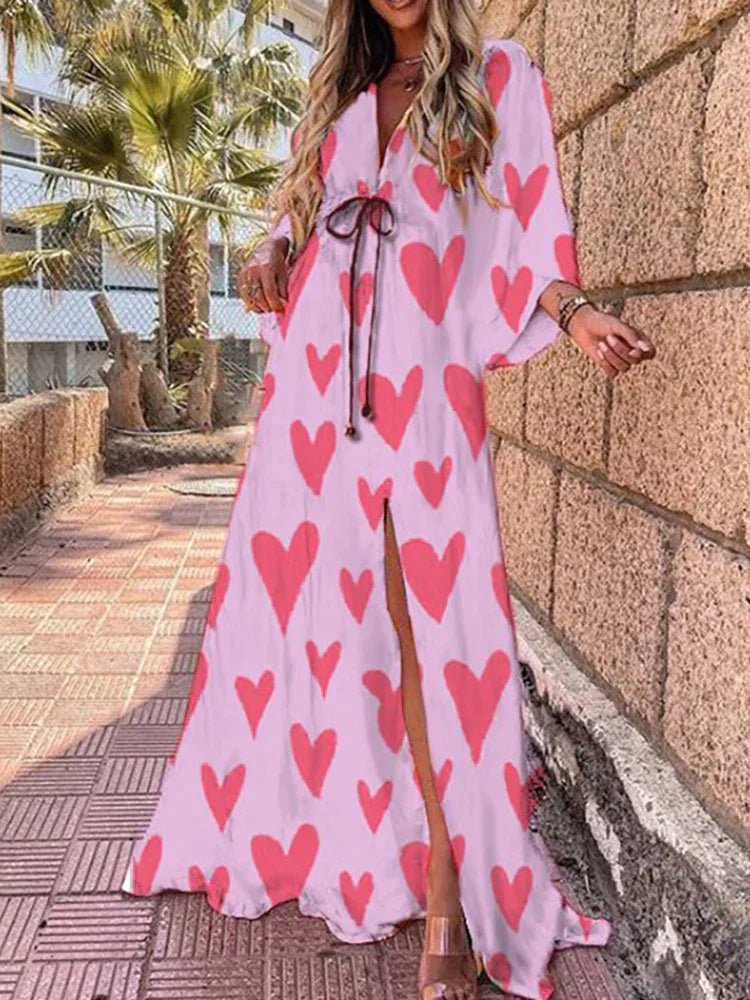 GR | Elegant Printed Dress for the Beach