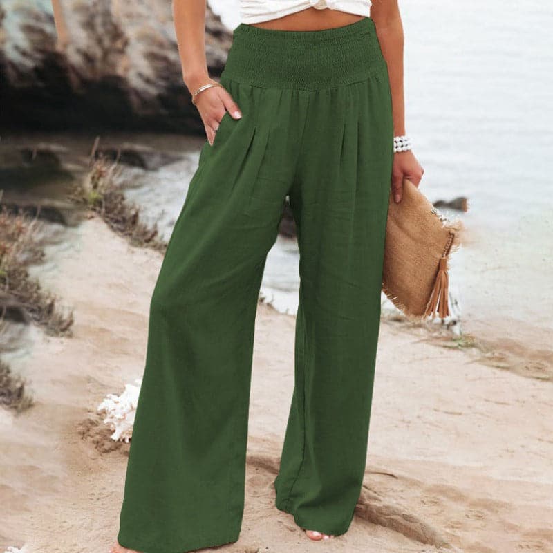 GR | Lässige weite Leinenhose für Frauen