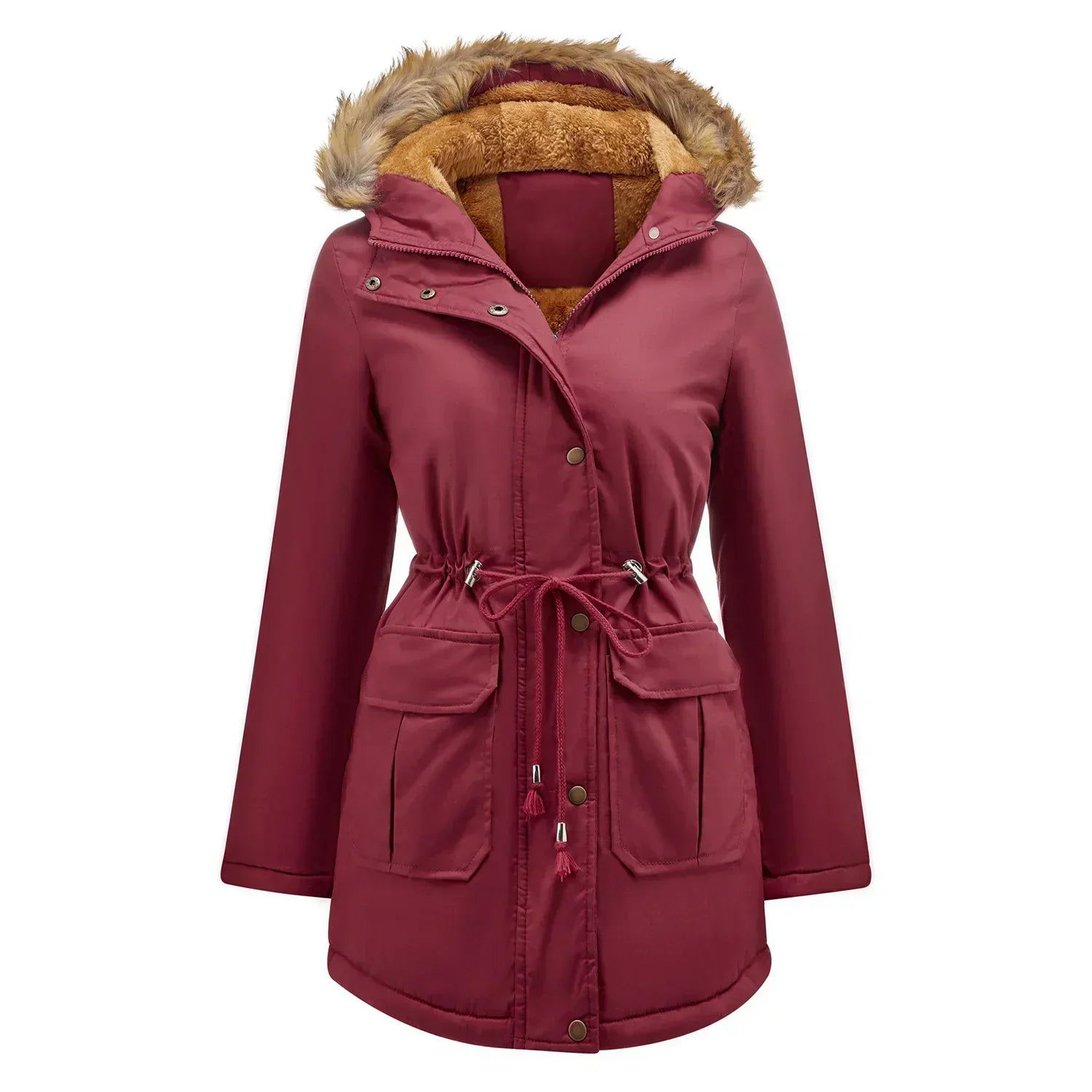 GR - Long parka with fur