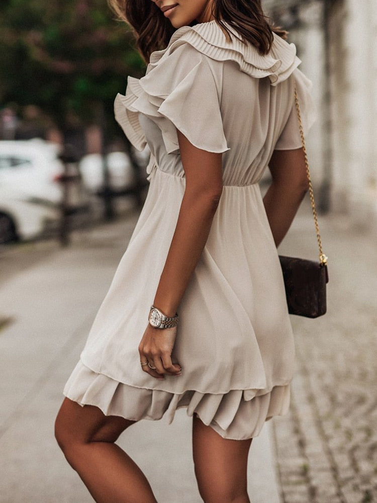 GR | Rüschen Mini Kleid