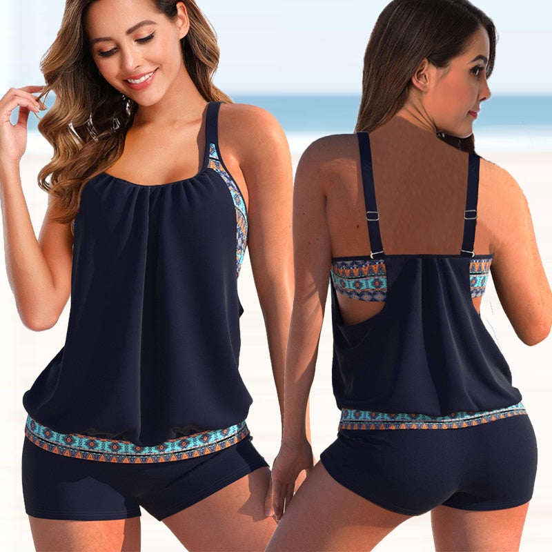 GR Tankini Set | Summery two-tone tankini set
