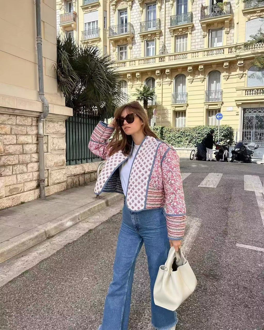 GR | Women's jacket with floral pattern