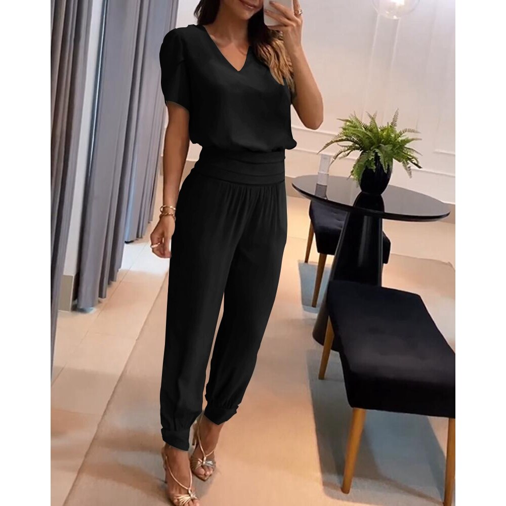 GR | Women's V-neck jumpsuit