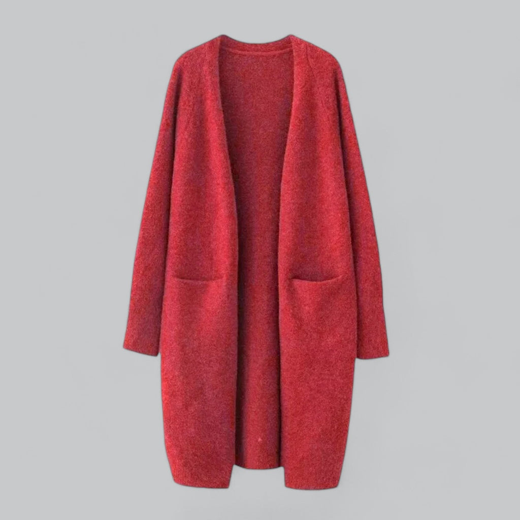 GR | Klassischer Langer Cashmere Strickjacke Für Frauen