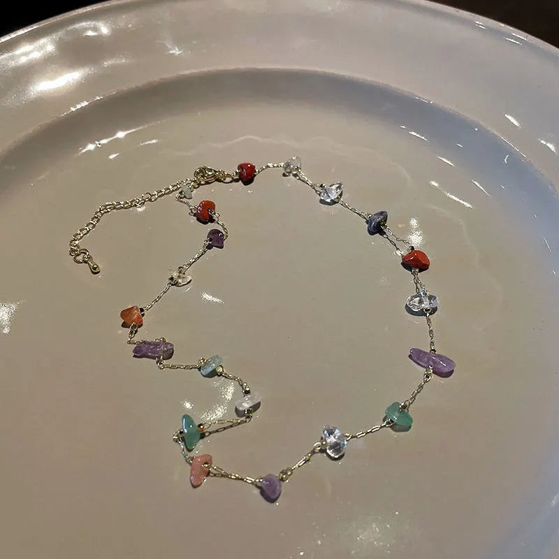 GR | Elegant natural gemstone necklace