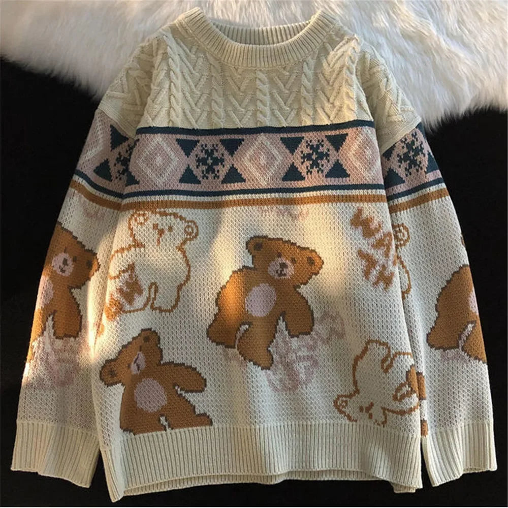 GR - Ugly Christmas Sweater - Cute Bear Sweater for Couples 