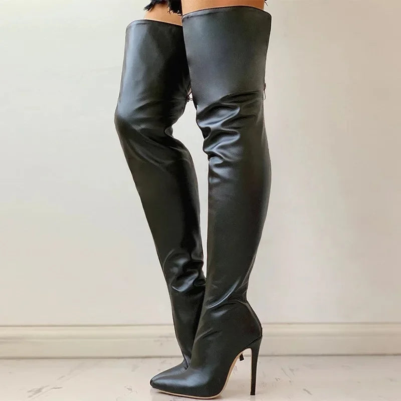 GR | Thigh-high fashion boots with stiletto heels