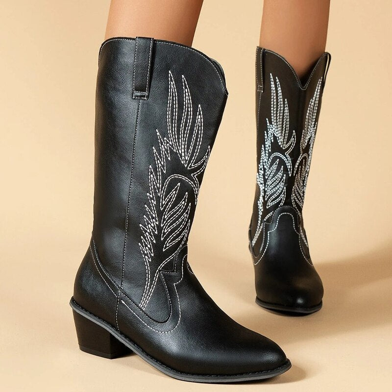 GR Cowboy Boots | High-quality women's boots with boho print