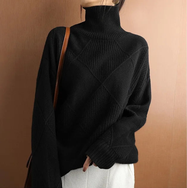 GR | ARGYLE ROLLNECK-PULLOVER