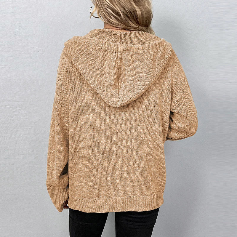 GR | Bequemer Hooded Cardigan
