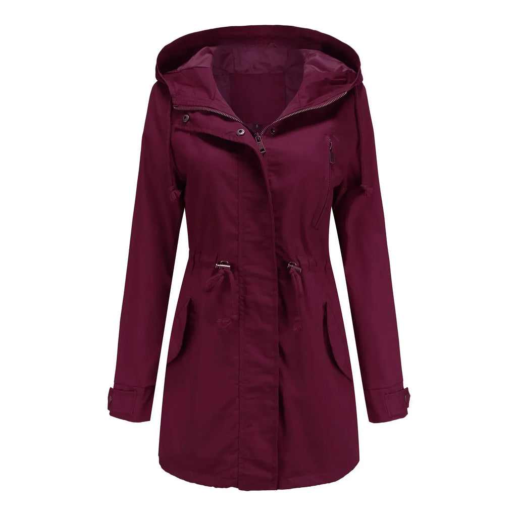GR | Baumwoll Trenchcoat Mit Kapuze