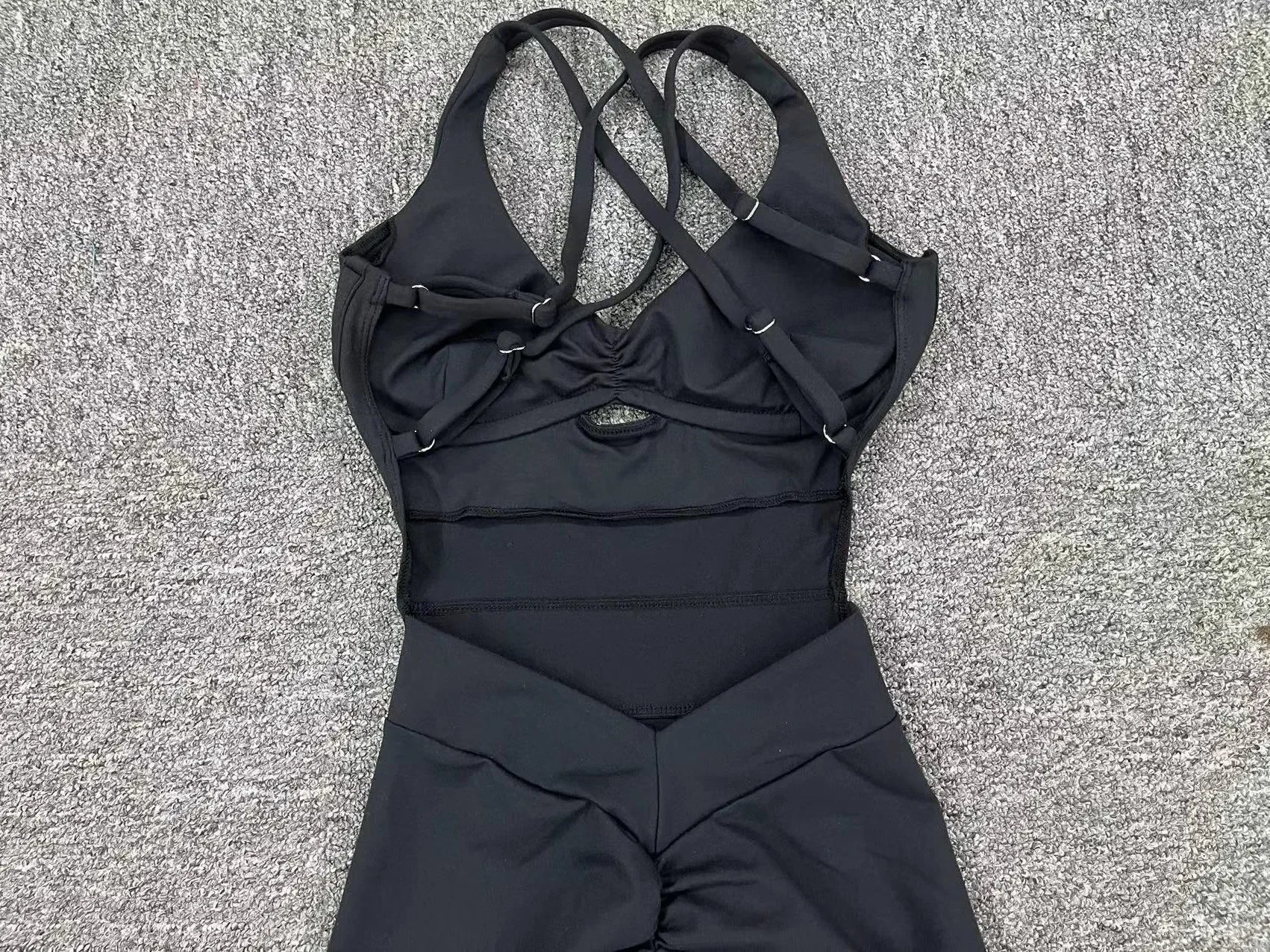 GR | Sporty Jumpsuit Women's Sportswear Push-Up Gym Set Women's Fitness Overall Lycra Sports Outfit for Women Sportswear Yoga Clothing Pink