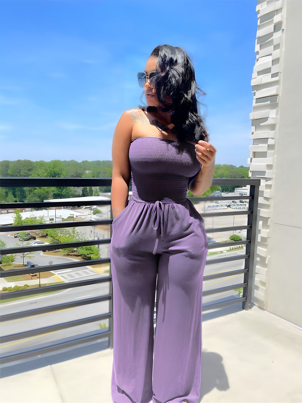 Jumpsuit without shoulders