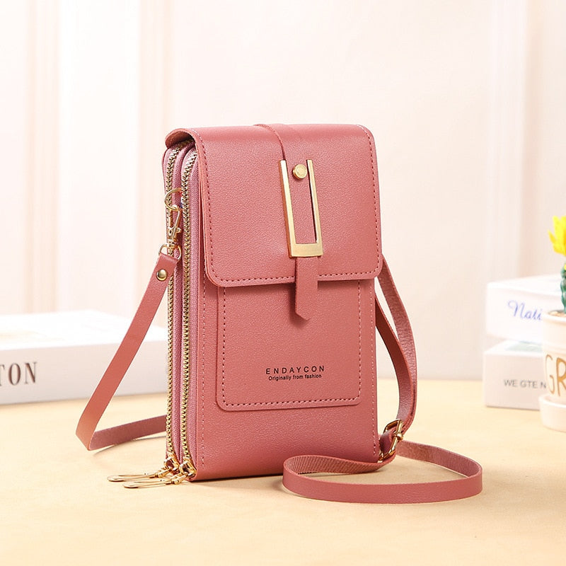 GR Leather Smartphone Clutch | Women's Handbag with Touchscreen Window