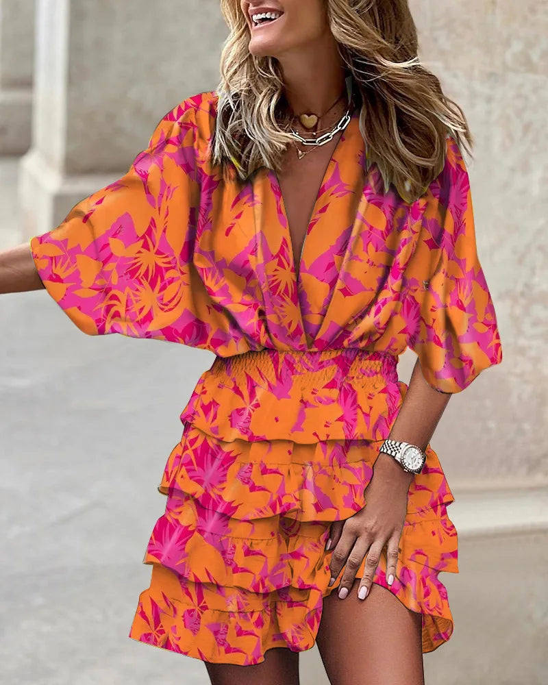 GR - Stylisches bedrucktes Minikleid
