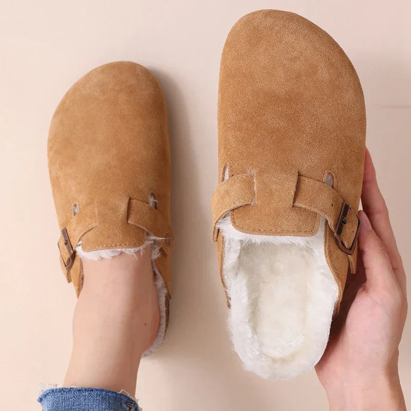 GR | Women's mules – non-slip warm winter slippers