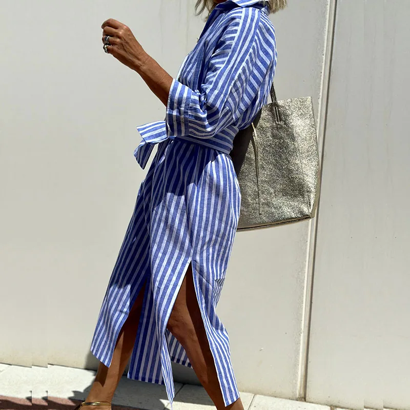 GR | Striped Shirt Dress 