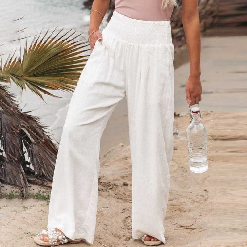 GR | Lässige weite Leinenhose für Frauen