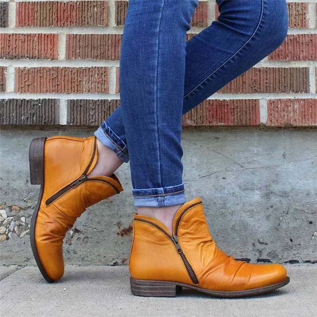 GR - Women's Zipper Ankle Boots