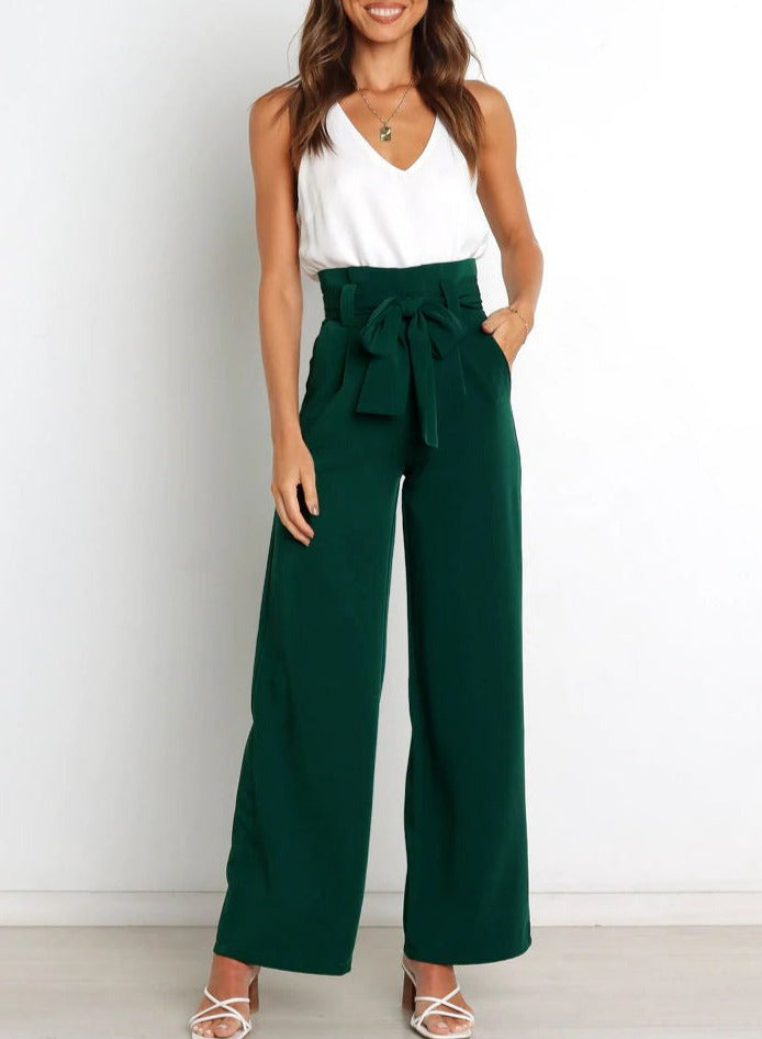 GR - Tie front Wide trouser legs