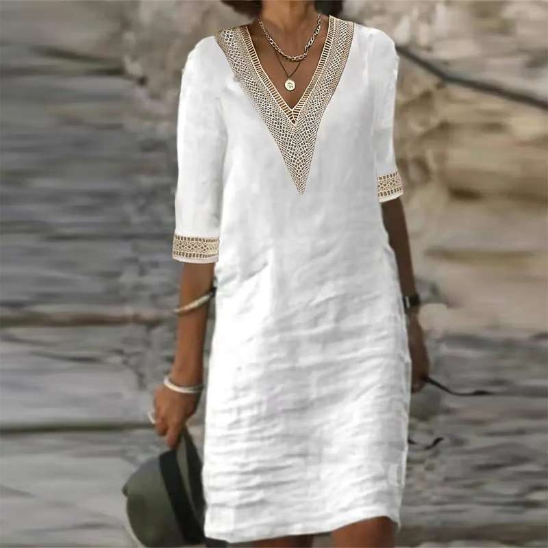 GR | Stylish linen summer dress for women