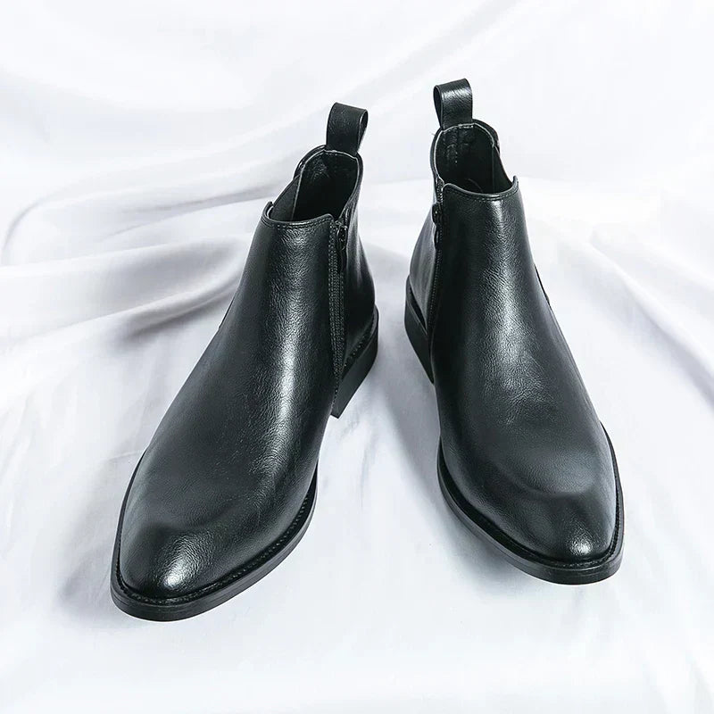 GR | Leather boots with zipper 