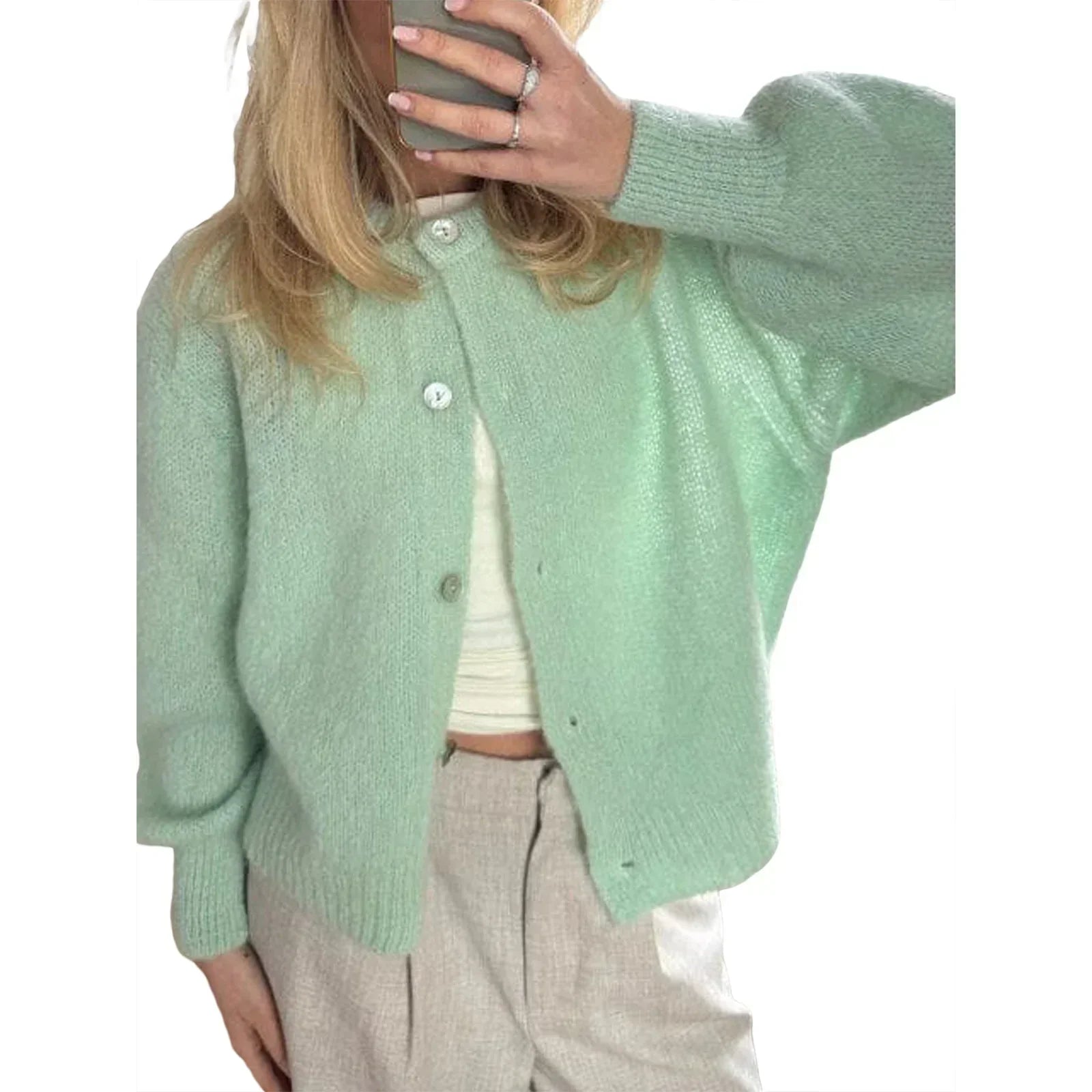 GR | Long-sleeved knit cardigan