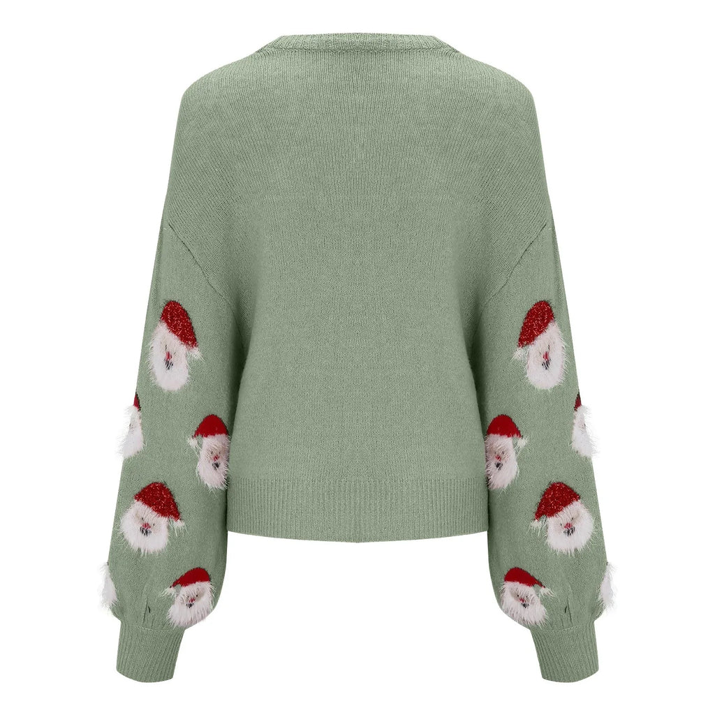GR - Ugly Christmas Sweater - Santa Claus Pattern Sweater