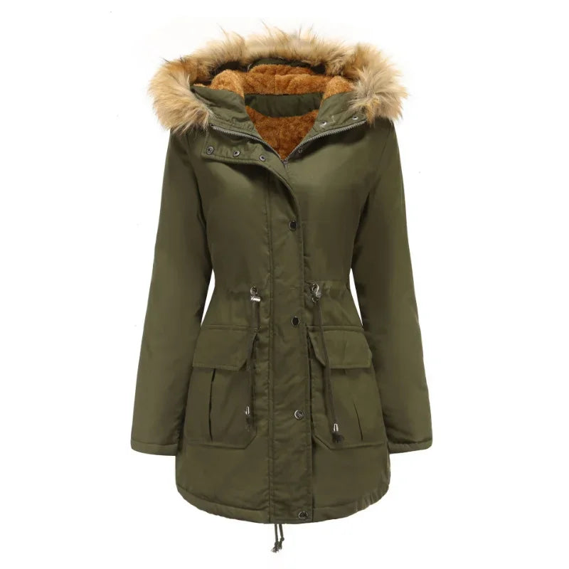GR - Long parka with fur