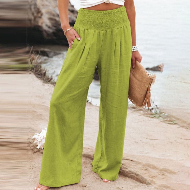 GR | Lässige weite Leinenhose für Frauen
