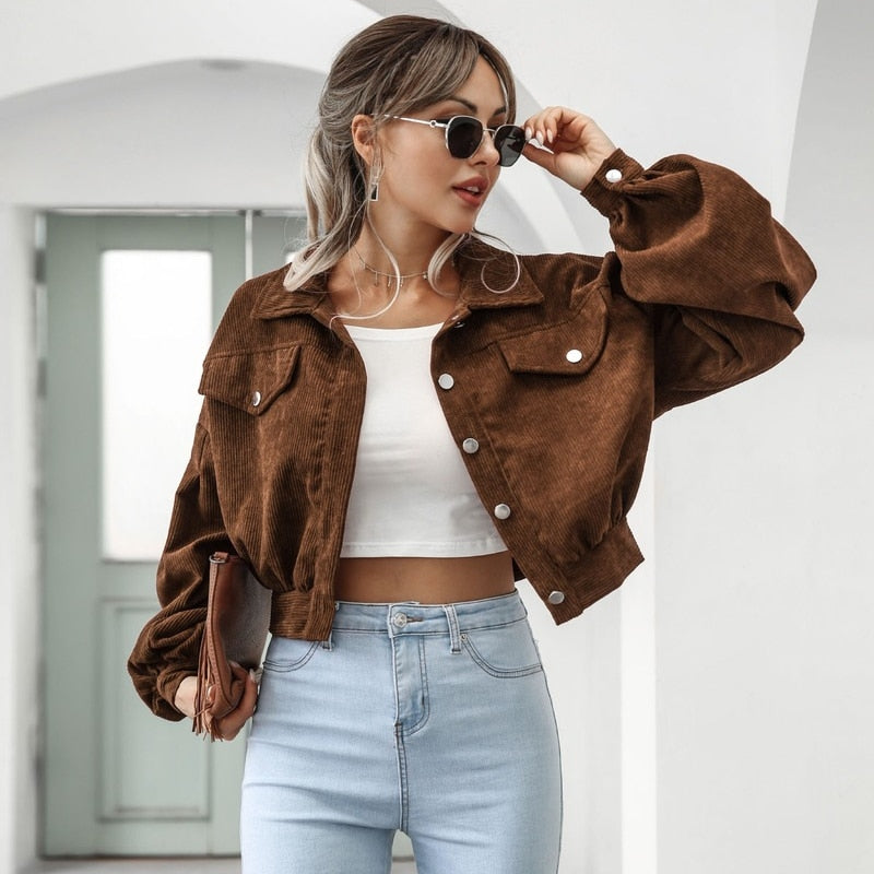 Lumiri - Corduroy Short Jacket