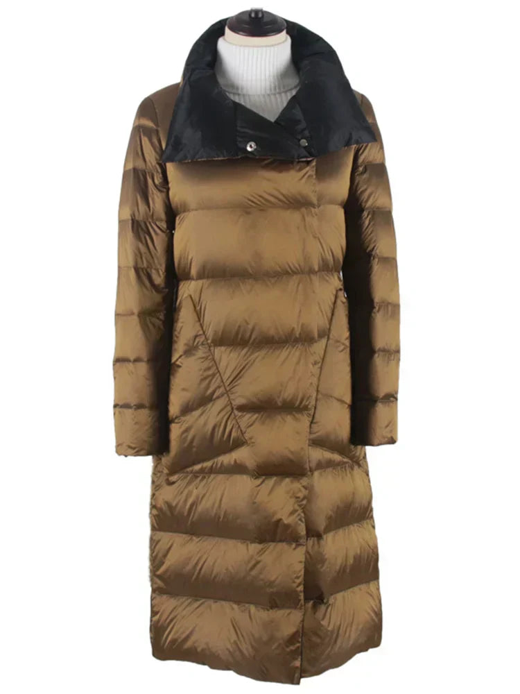 long checked coat